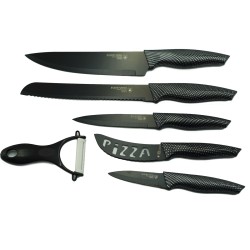 Set de cuchillo black speckled.