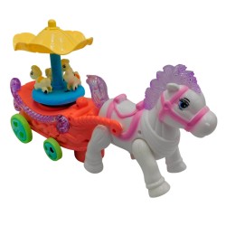 Carrusel con Pony con Luz y Movimiento