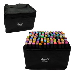 Set de 120 Piezas de Plumones Doble Punta