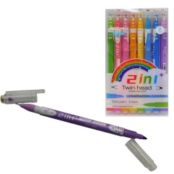 Bolígrafo Marcatextos 2 en 1 Paquete con 8 Colores