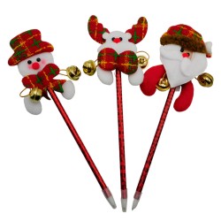 Bolígrafos Decorados con Personajes Navideños (Docena)