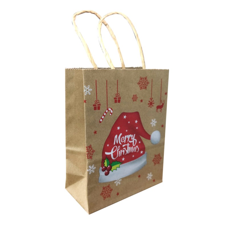 Bolsa de regalo navideña 12x15cm (docena)