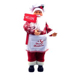 Santa claus con plato grande