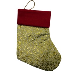 Bota Navideña Dorada Chica