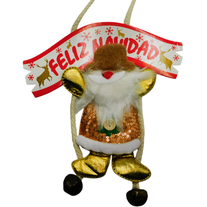 Adorno Colgante Feliz Navidad con Figuras Navideñas