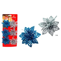 Juego de 6 flores diamantadas