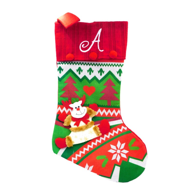 Bota navideña con letra