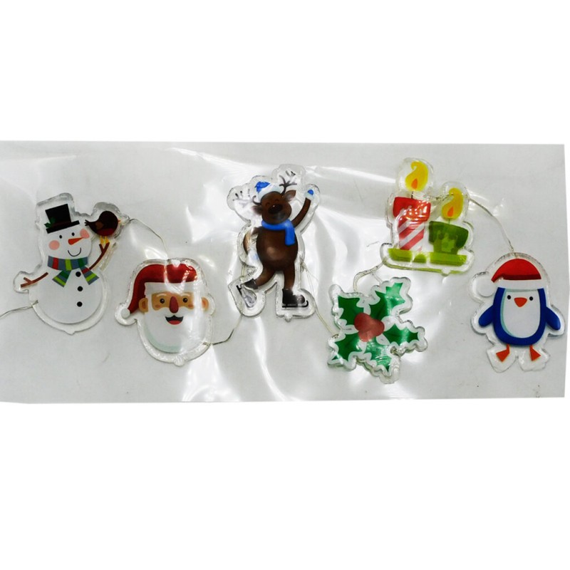 Pegatinas de Gel Navideñas con Luz