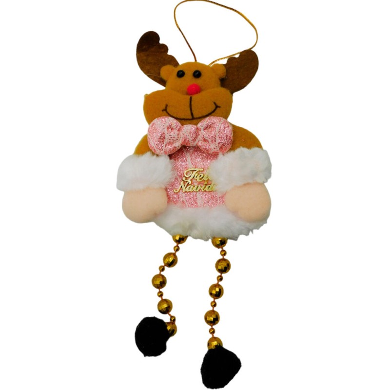 Adorno navideño rosa