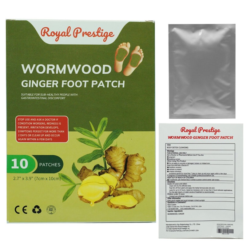 Parche de jengibre y ajenjo para pies .