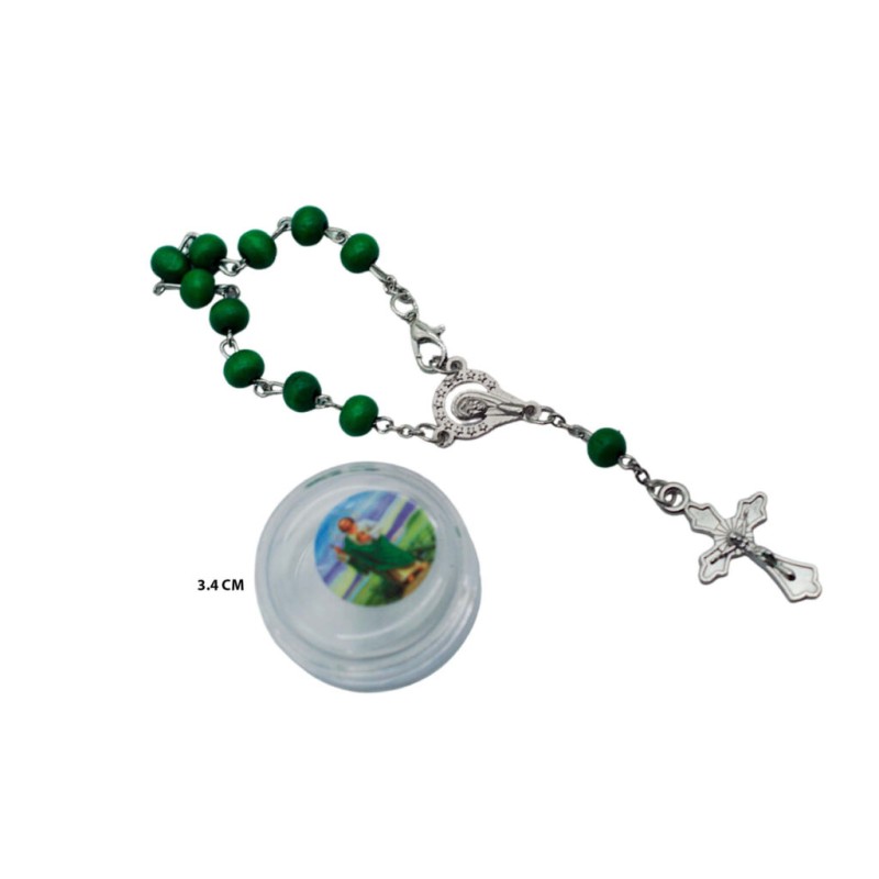 Decenario en estuche redondo chico San Judas