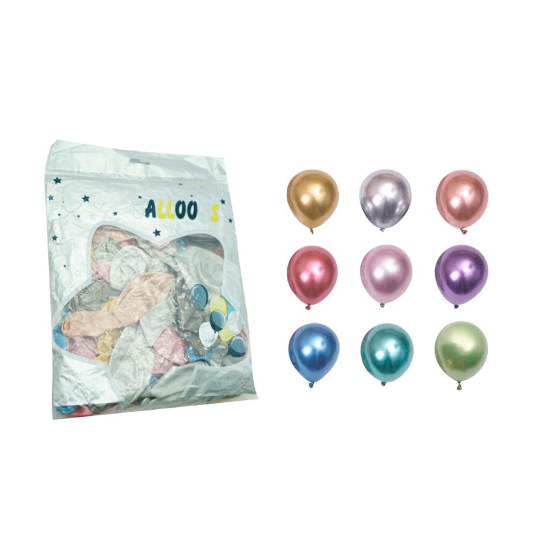 Bolsa de Globos Metalizados #12 multicolor