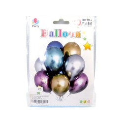 Paquete de 10 globos metálicos