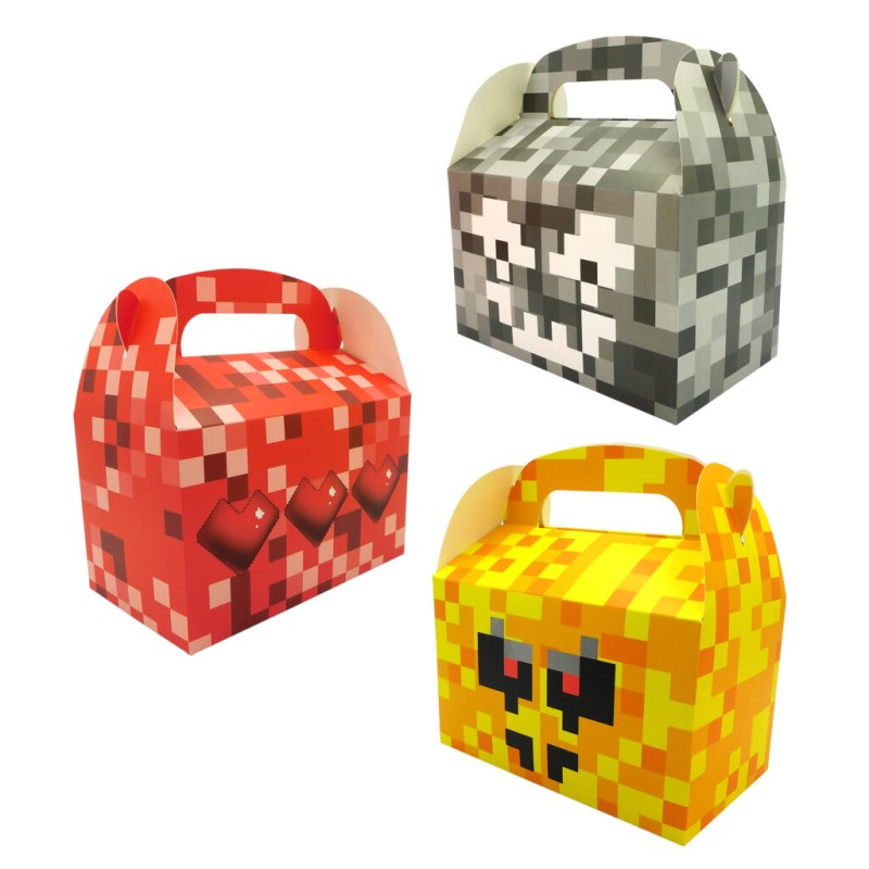 Caja armable para dulces tipo minecraft