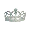 Tiara de cartón holográfica dorada y plata .