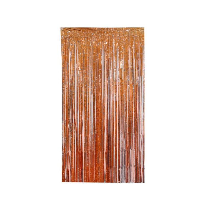 Cortina metálica con estampado.