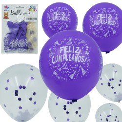 Set de globo estampado feliz cumpleaños.