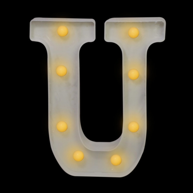 Letra con luces “U”