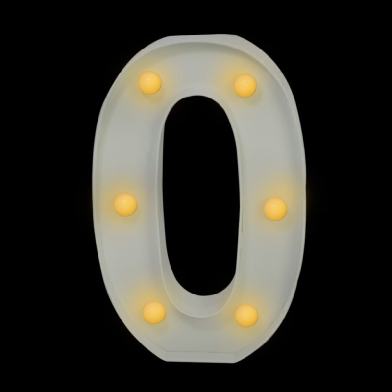 Numero con luz led “0”