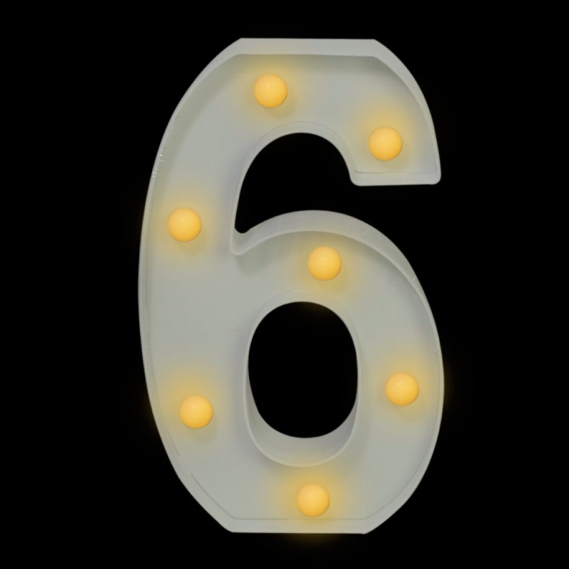 Numero con luz led “6”