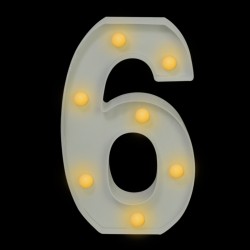 Numero con luz led “6”