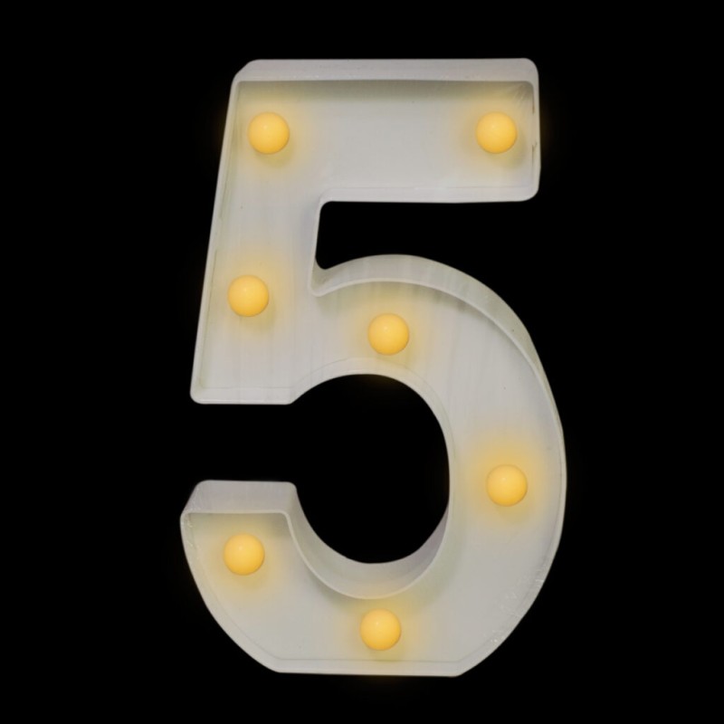 Numero con luz led “5”