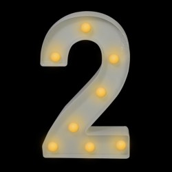 Numero con luz led “2”