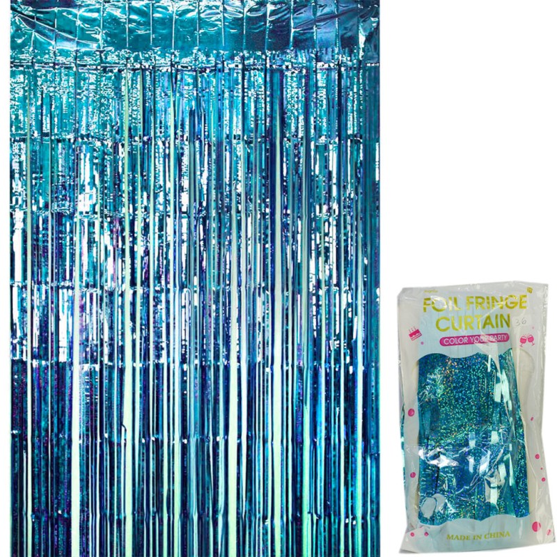 Cortina metálica con destellos.