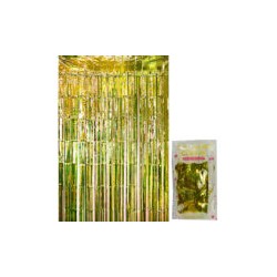 Cortina metálica con destellos.