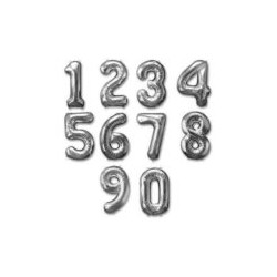 Globos Metálicos Plateados #16 Abecedario