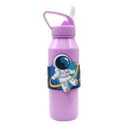 Botella de Agua con Cinta de Diseño Espacial