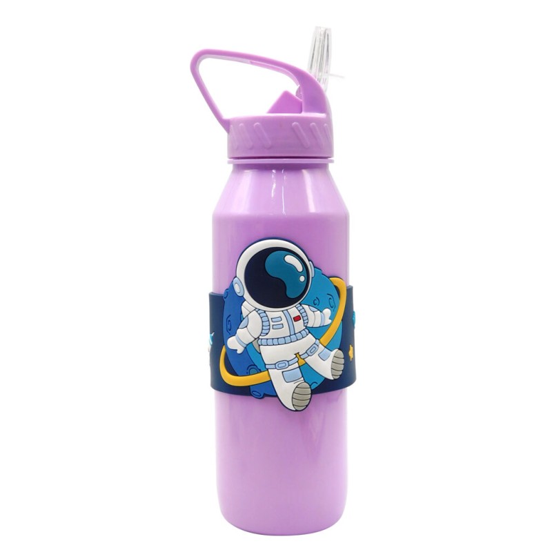 Botella de Agua con Cinta de Diseño Espacial